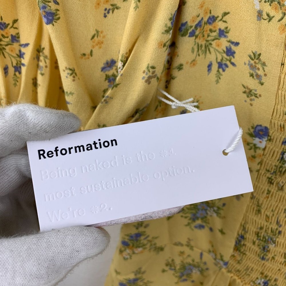 NWT Reformation Lillet Floral Mini Dress Size 12 - Picture 12 of 15